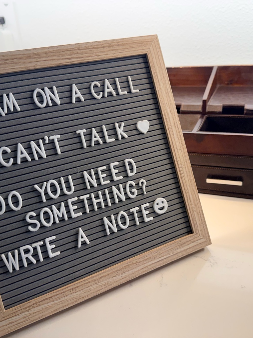 Changeable Letter Board with Wooden Frame | Felt Message Board | Home & Office